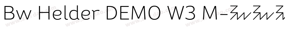 Bw Helder DEMO W3 M字体转换